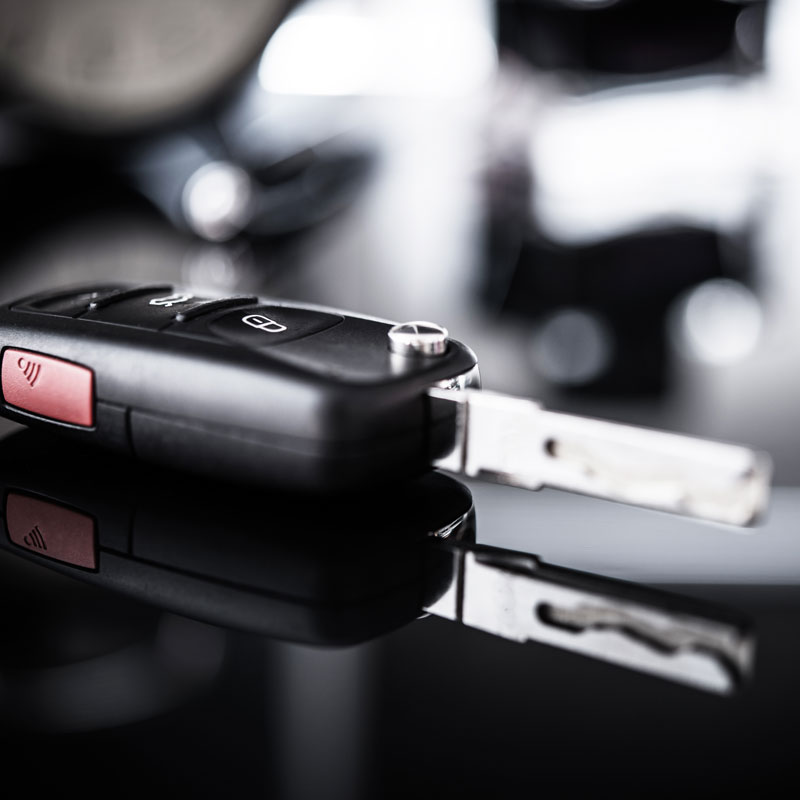 new car keys closeup